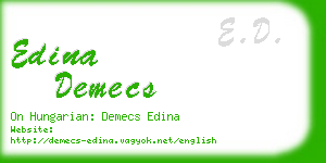 edina demecs business card